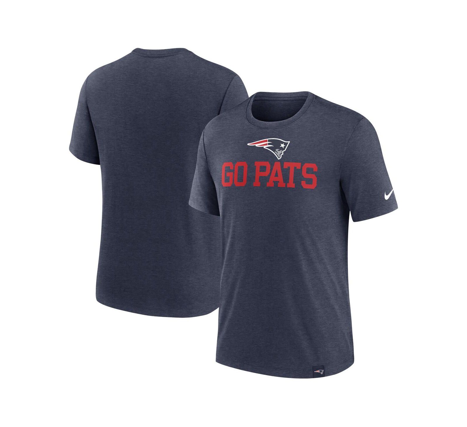 Nike Мужская футболка New England Patriots Blitz Tri-Blend Heather Navy