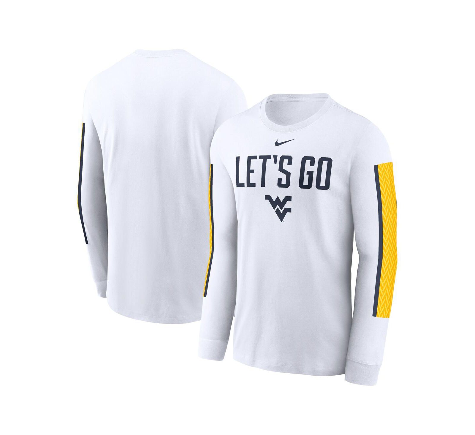 Nike футболка Nike Men's White West Virginia Mountaineers Local Spirit Slogan с длинным рукавом