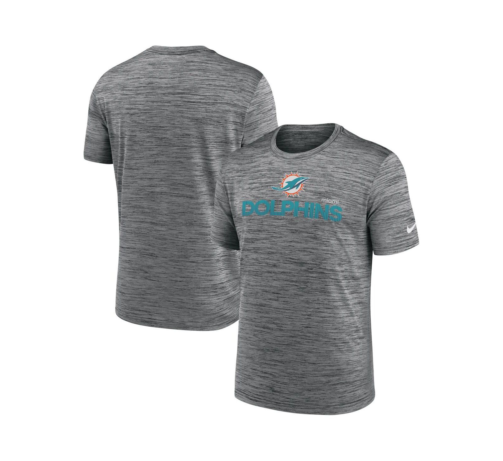 Nike Men's Anthracite Miami Dolphins Blitz Velocity Modern Performance T-Shirt