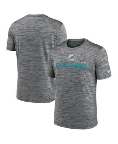 Nike Мужская спортивная футболка Miami Dolphins Blitz Velocity Modern Performance, цвет Anthracite