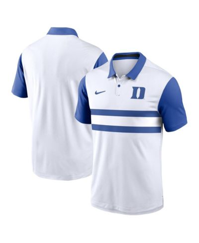 Nike Men's White Duke Blue Devils Primetime Campus Vapor Performance Polo