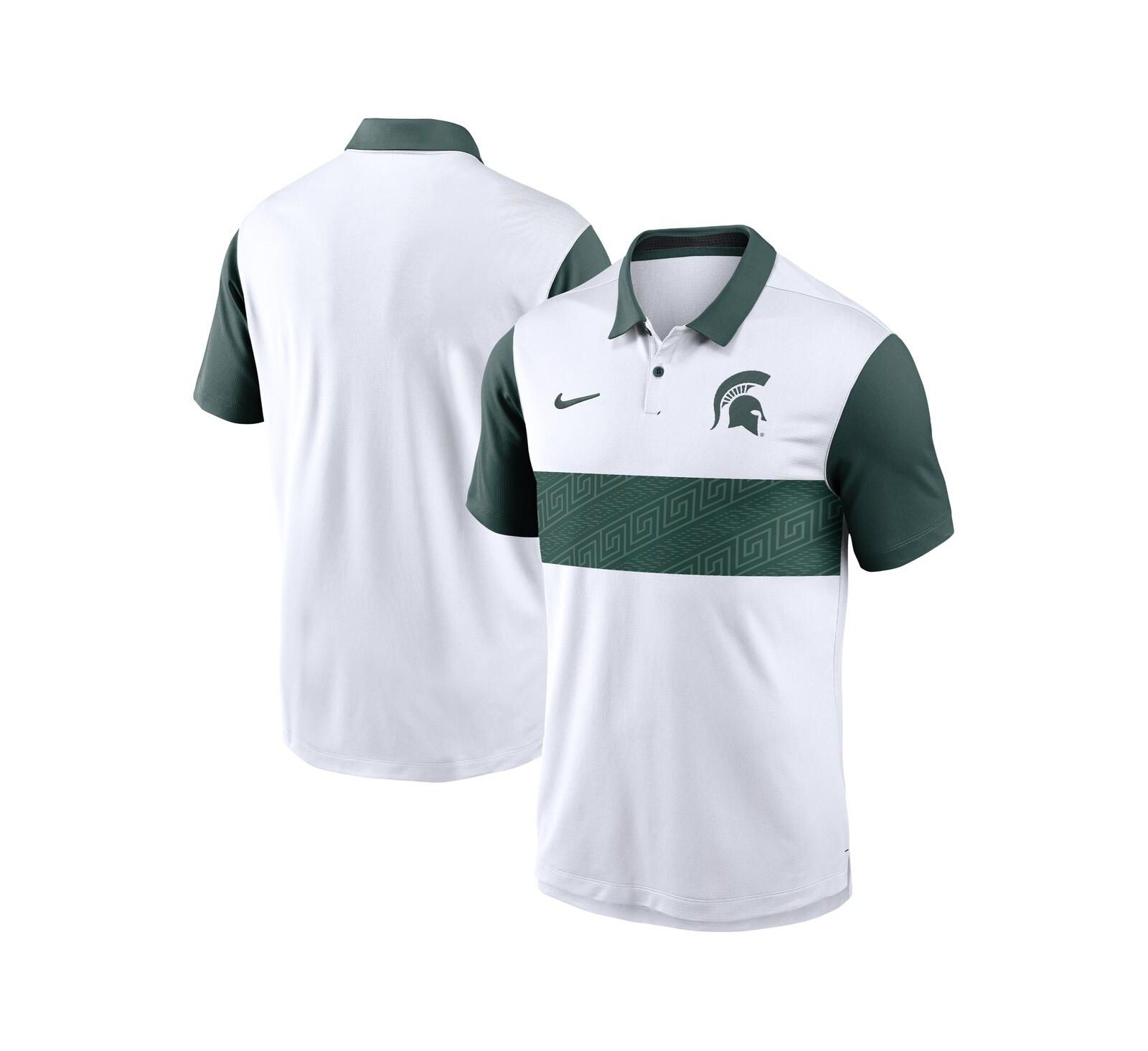 Nike Men's White Michigan State Spartans Primetime Campus Vapor Performance Polo