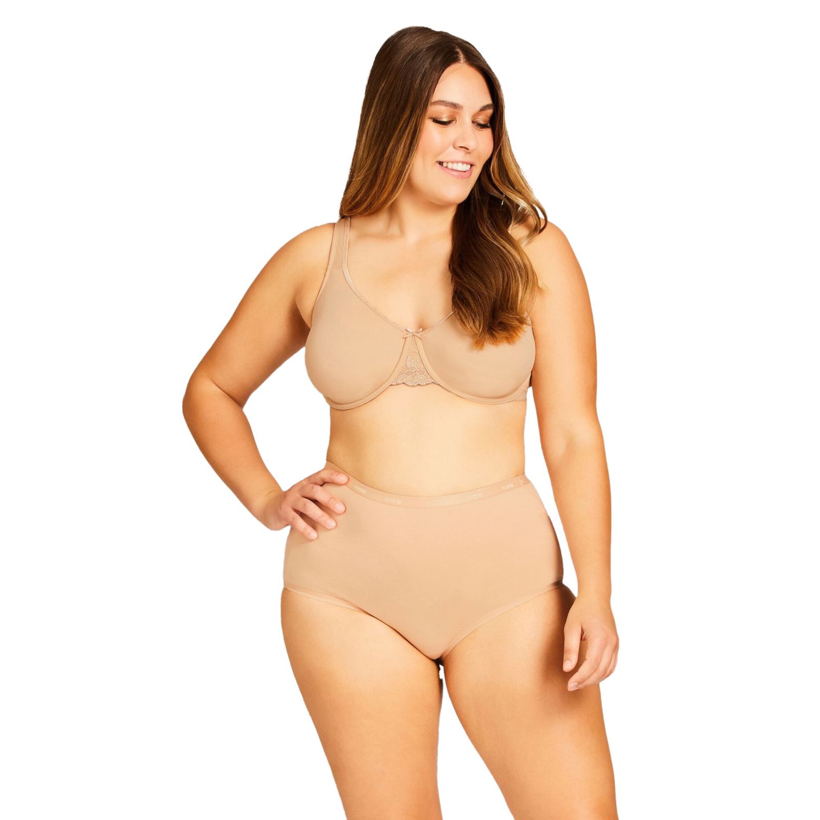 AVENUE Women's Full-Cut Cotton Spandex Brief 3-Pack