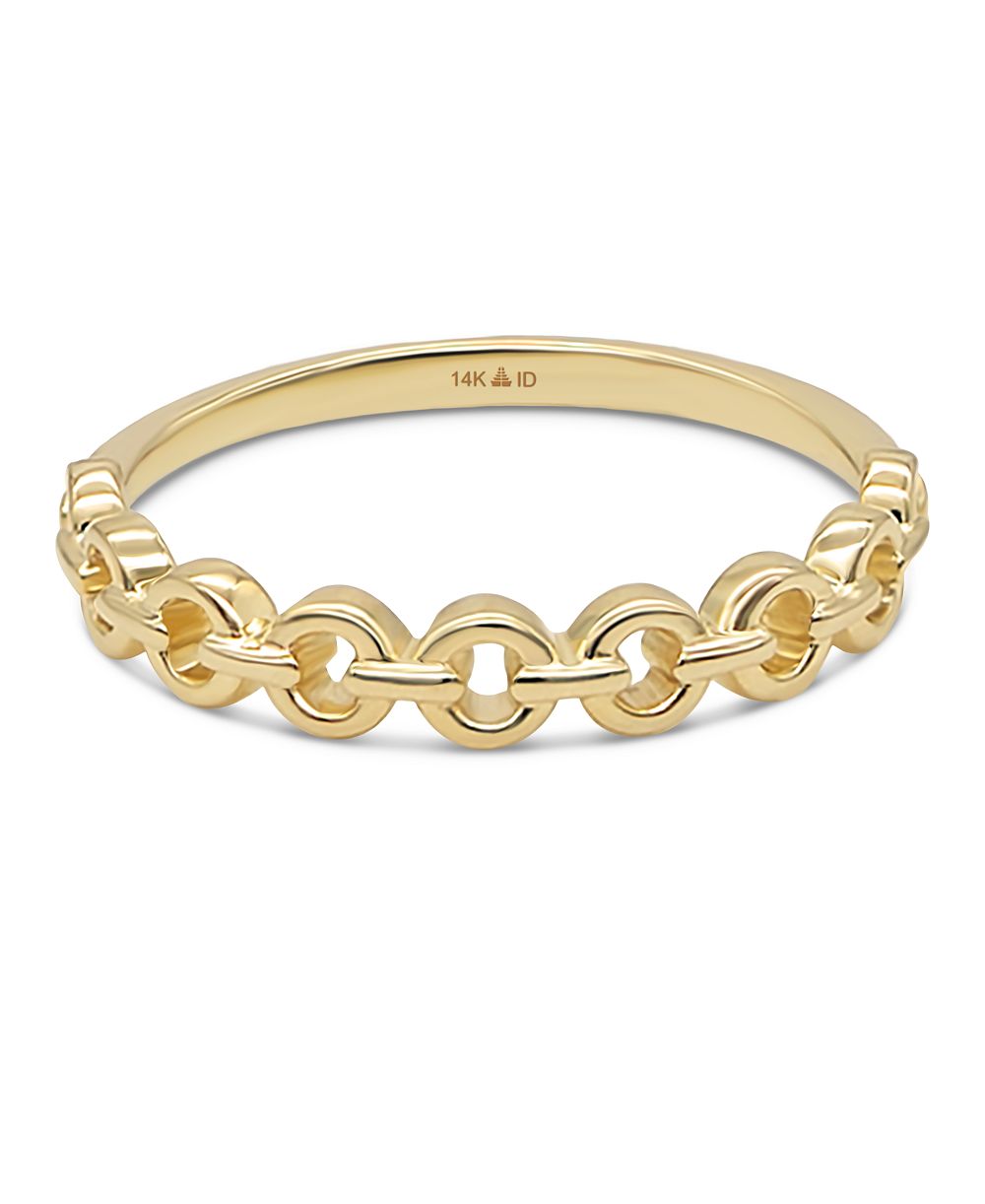 Devata Cable Link Ring in 14K Gold