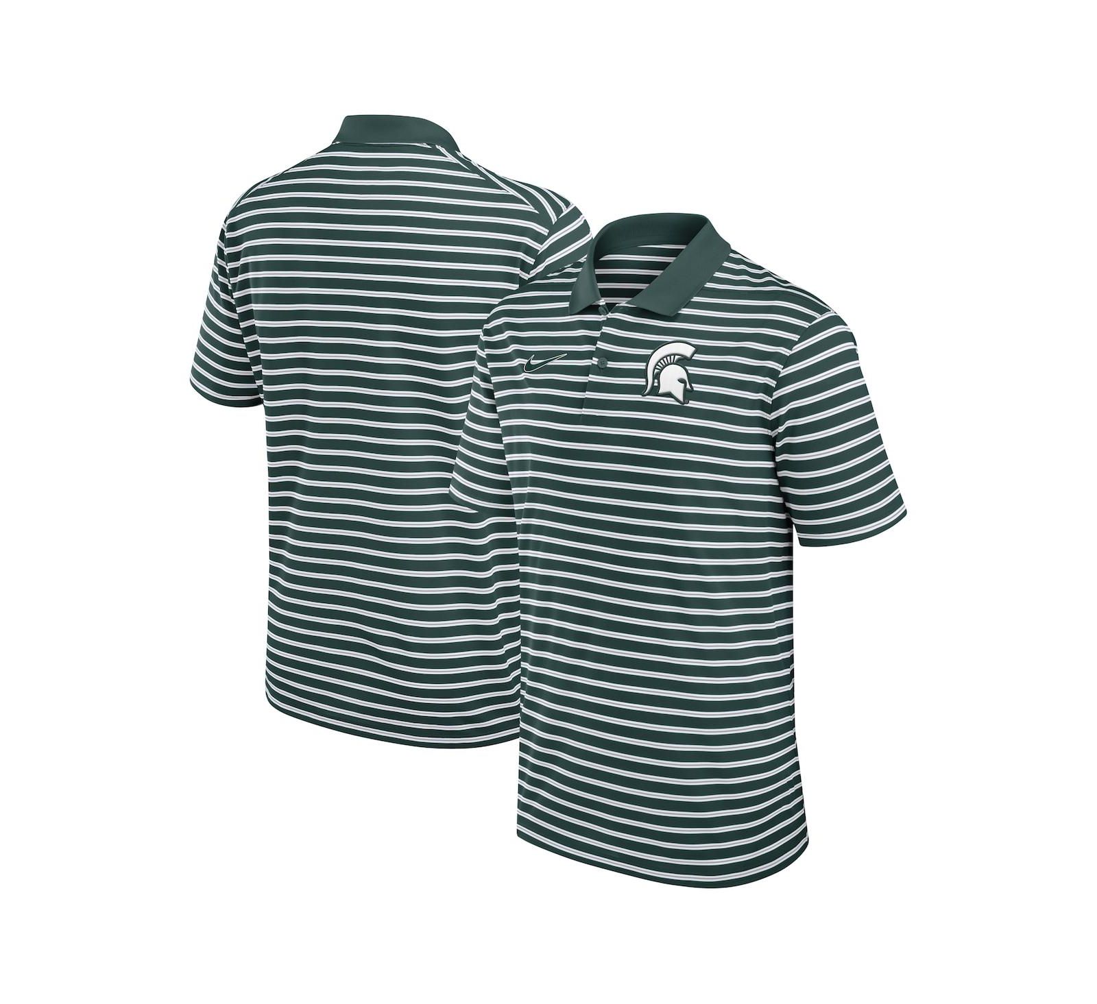 Мужское поло Nike Michigan State Spartans Primetime Victory Striped Performance