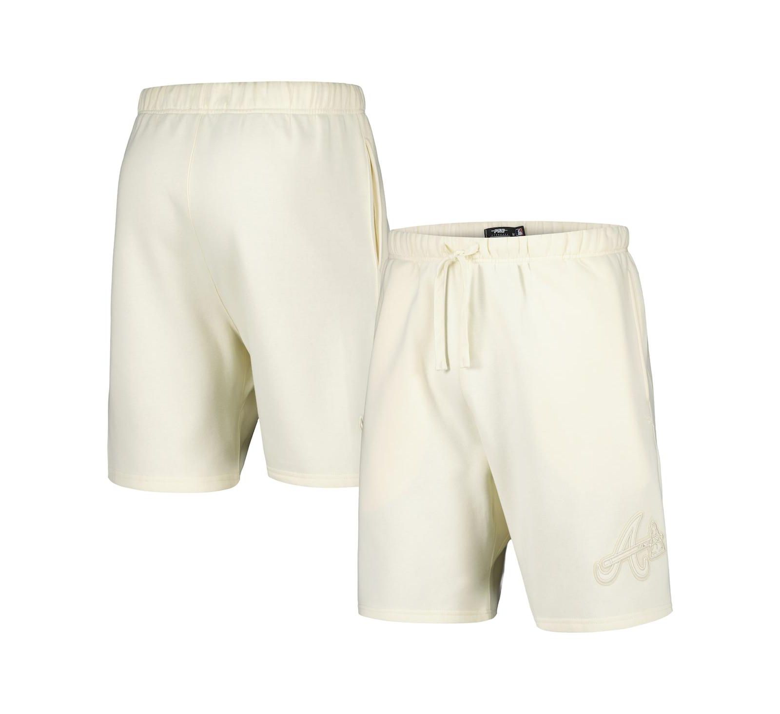 Pro Standard Men's Cream Atlanta Braves Neutral Fleece Shorts