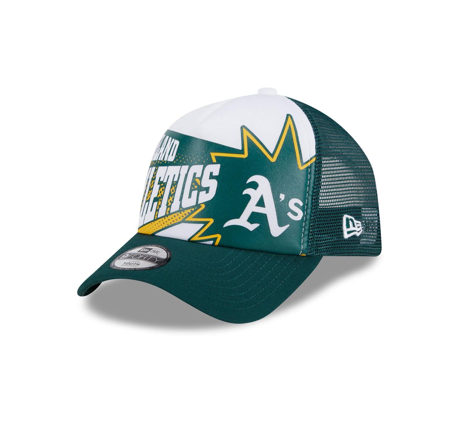 New Era Регулируемая кепка Oakland Athletics Boom 9FORTY для мальчиков и девочек