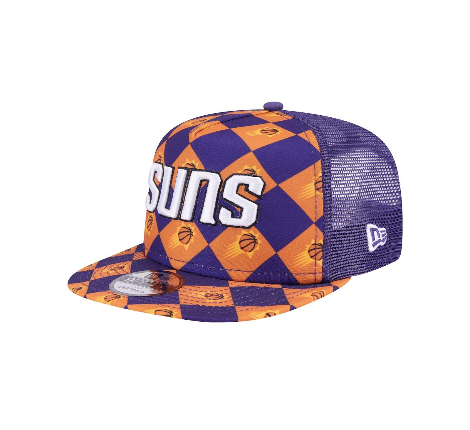 New Era Men's Purple Phoenix Suns Seeing Diamonds A-Frame Trucker 9FIFTY Snapback Hat