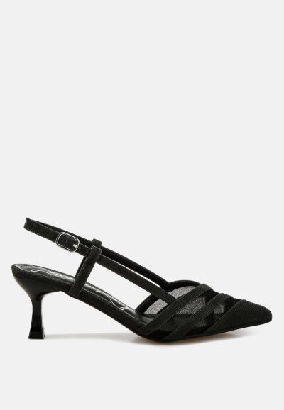 London Rag Womens Daldra Kitten Heel Slingback Sandals