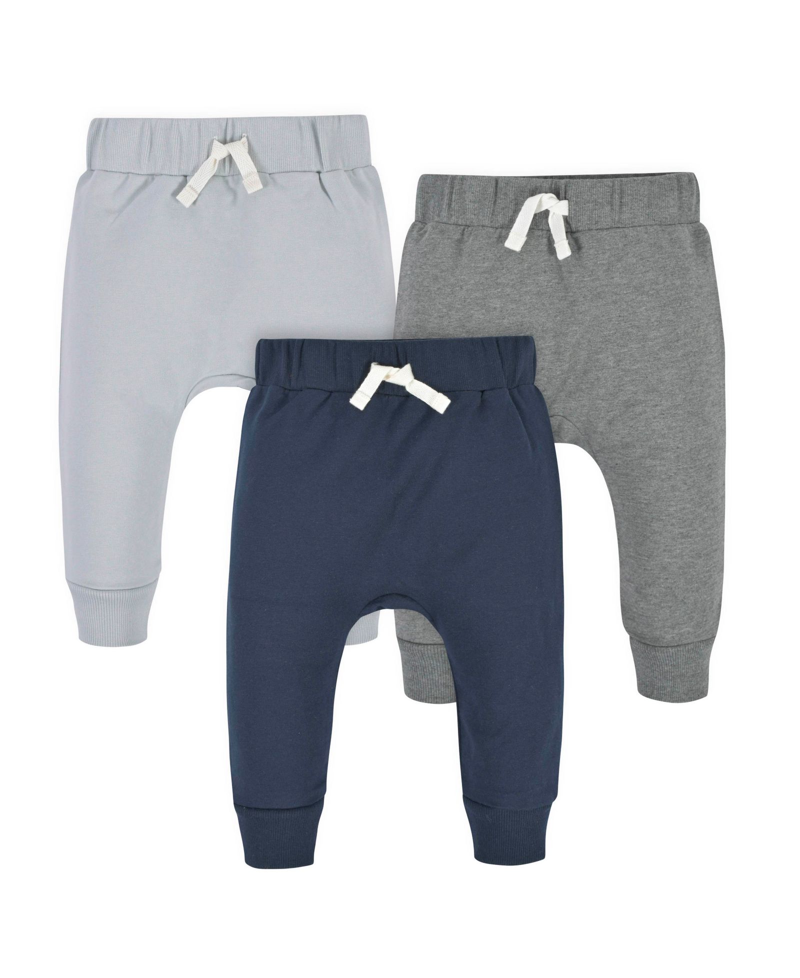 Gerber Детские джоггеры для мальчиков Navy and Grey Premium, 3-Pack