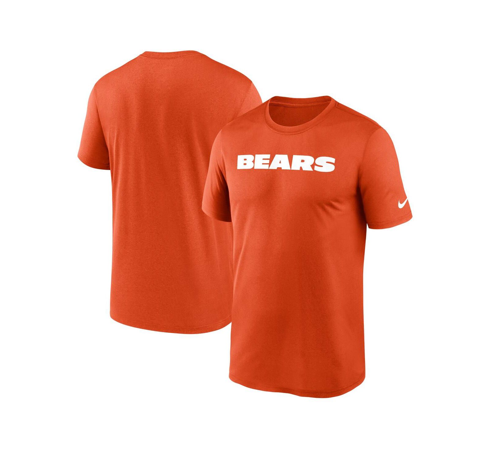 Nike Men's Orange Chicago Bears Primetime Legend Wordmark Performance T-Shirt