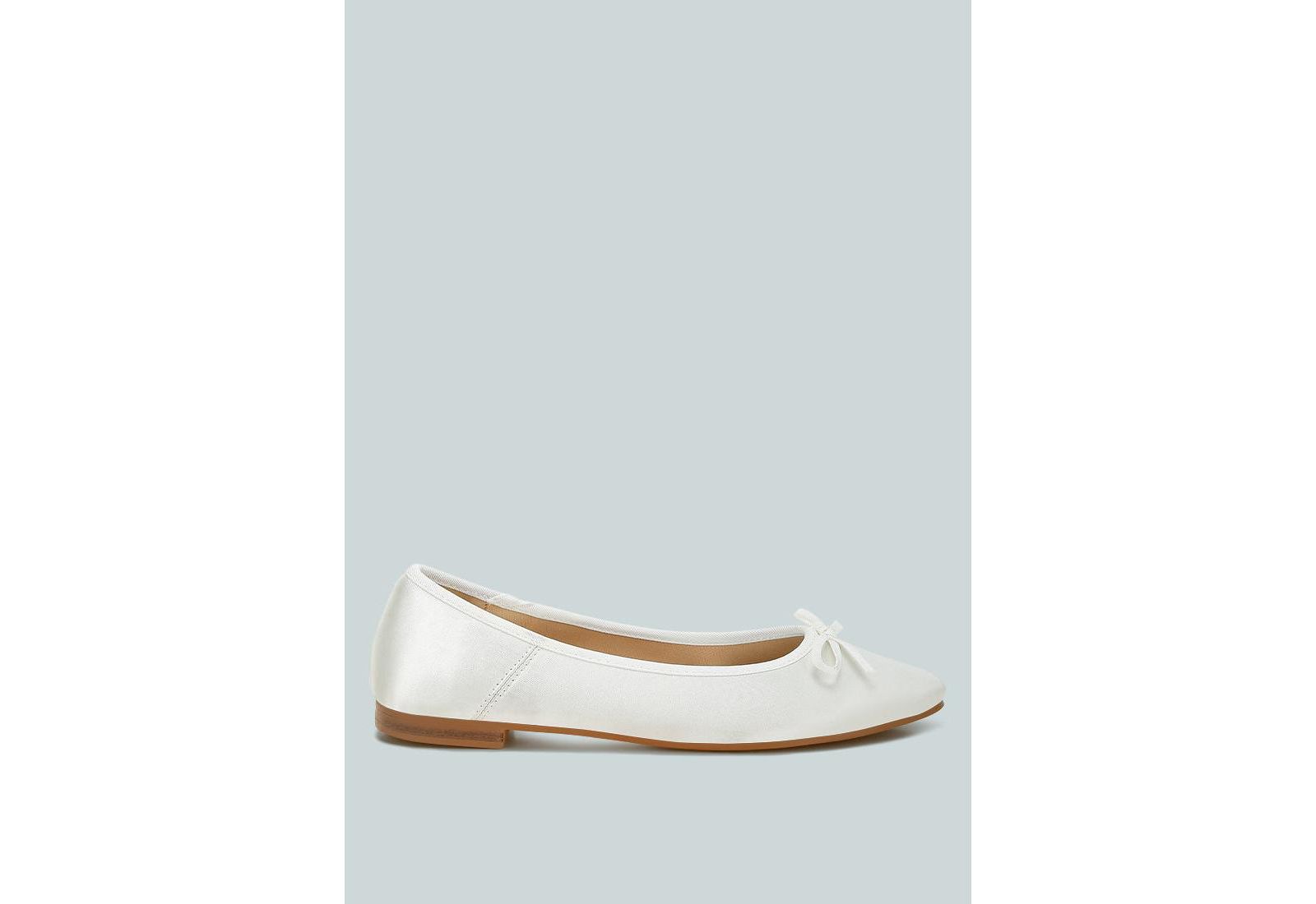 Rag and Co Womens Fearless Satin Bow Embellished Ballerinas