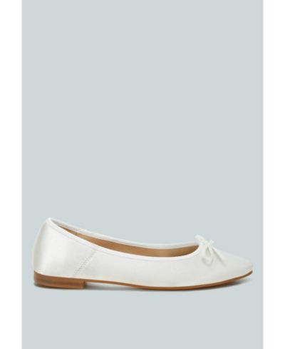 Rag and Co Womens Fearless Satin Bow Embellished Ballerinas