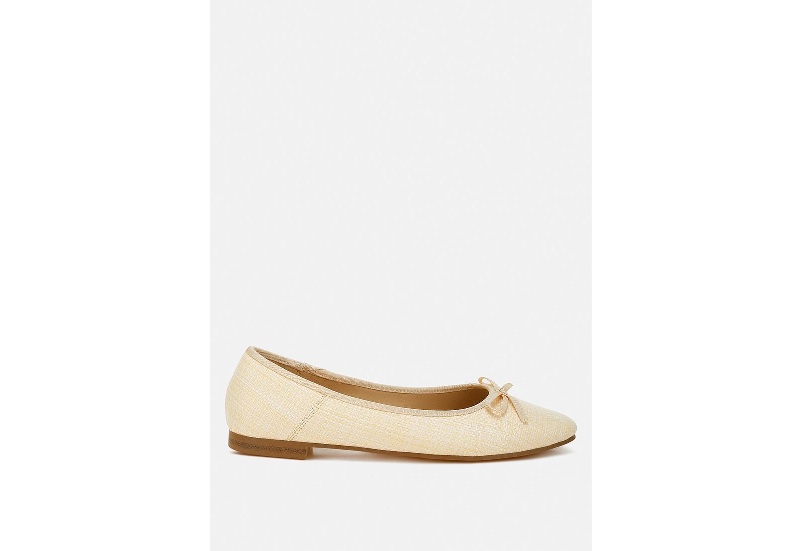 Rag and Co Womens Paper Rings Raffia Ballet Flats
