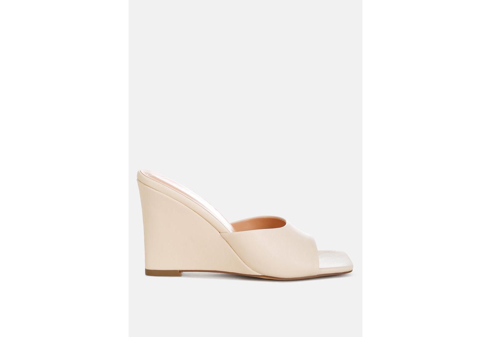 London Rag Womens Shiloy Faux Leather Wedge Sandals