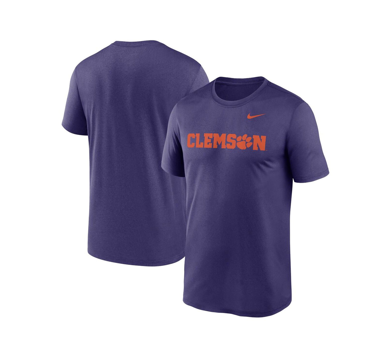 Мужская футболка Nike Clemson Tigers Primetime Legend Wordmark Purple