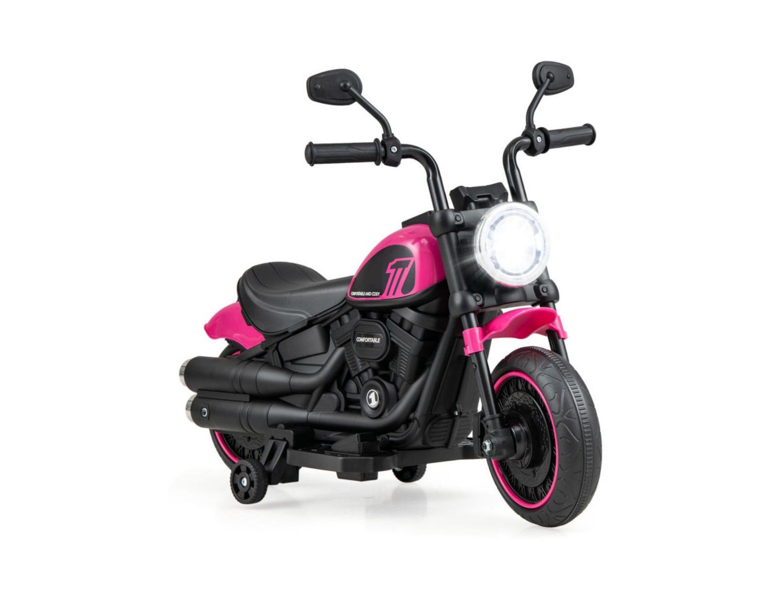 Vebreda Kids Electric Motorcycle with Training Wheels, Ages 3+