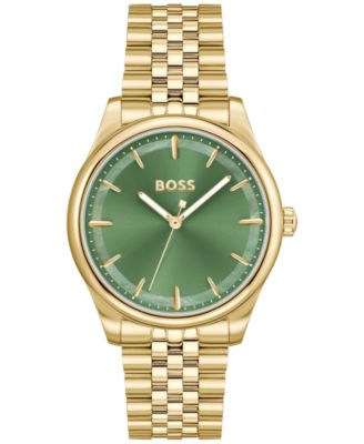 Hugo Boss Женские кварцевые часы Graceful с тонким золотым напылением и стальным корпусом 36mm