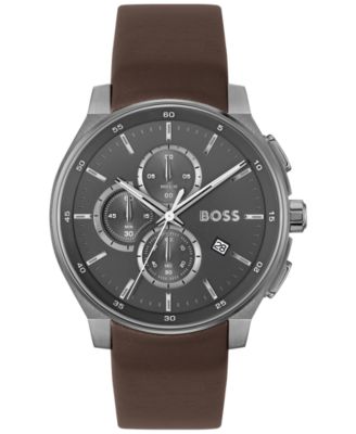 Мужские часы Hugo Boss Peak 2.0 Quartz Chrono Brown Leather 45mm