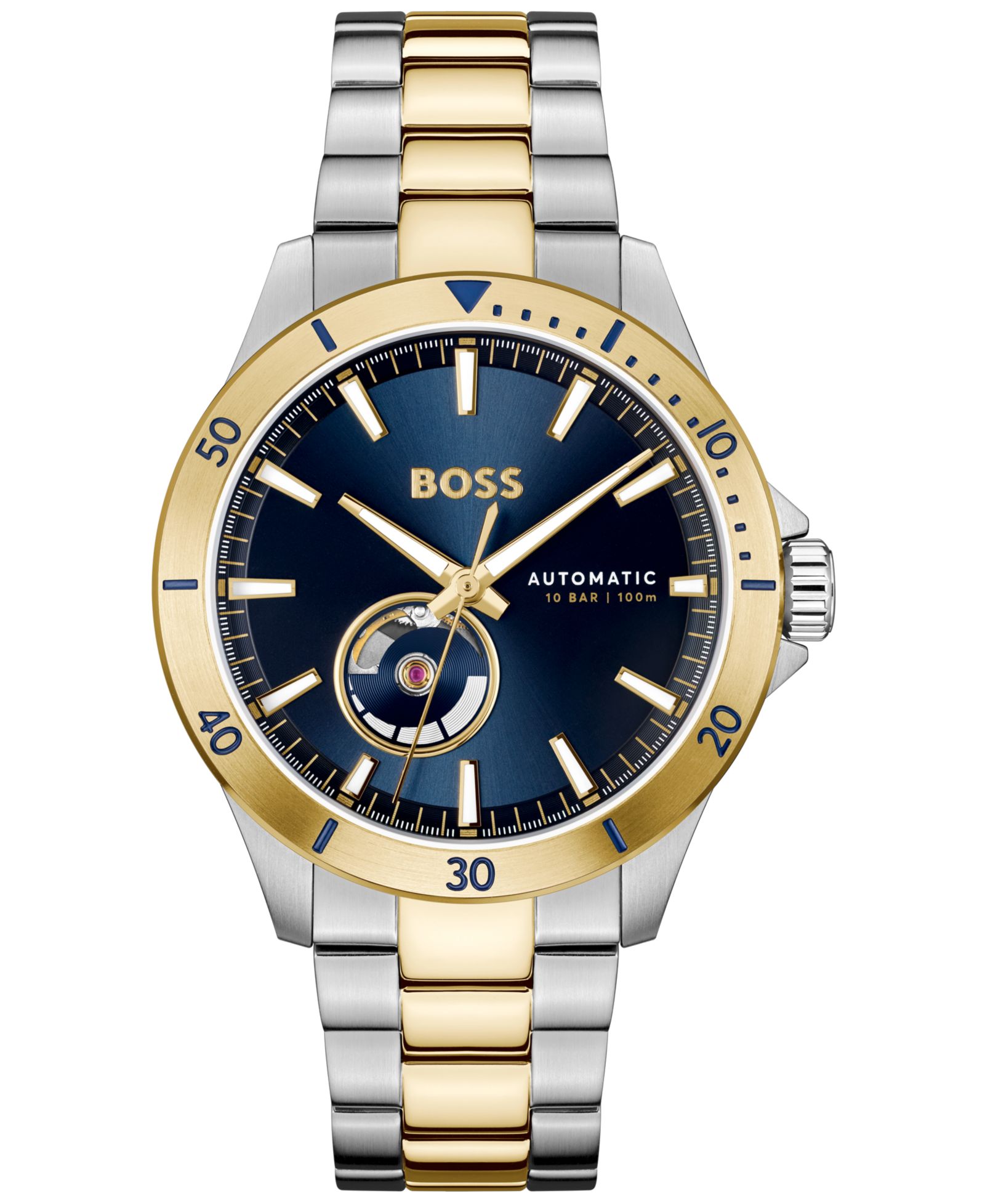 Часы Hugo Boss Men's Troper Auto Mech-Automatic Two-Tone Stainless Steel, 43mm