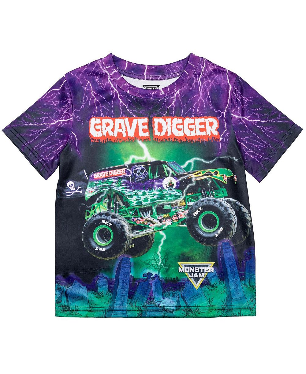 Monster Jam детская футболка Grave Digger El Toro Loco Megalodon