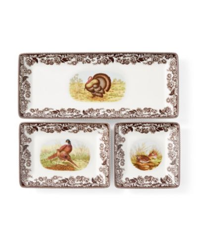 Spode Woodland набор из 3 вложенных подносов