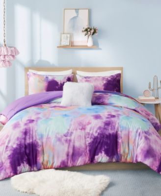 Intelligent Design Cassiopeia Watercolor Tie Dye 4-Piece Comforter Set, King/California King