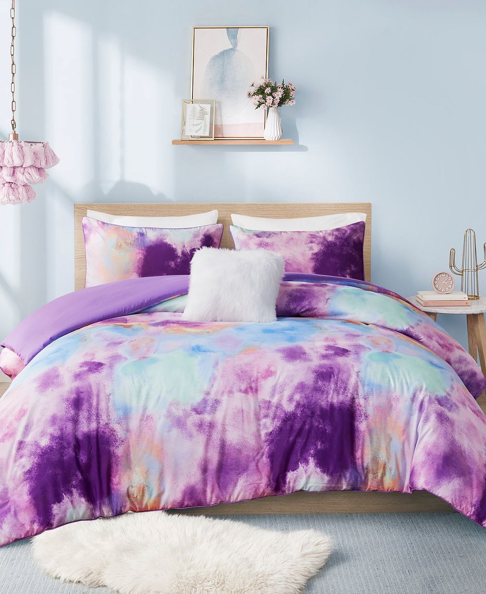 Intelligent Design Cassiopeia Watercolor Tie Dye 4-Pc. Duvet Cover Set, King/California King