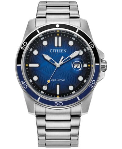 Citizen мужские часы Eco-Drive в стальном браслете 42mm