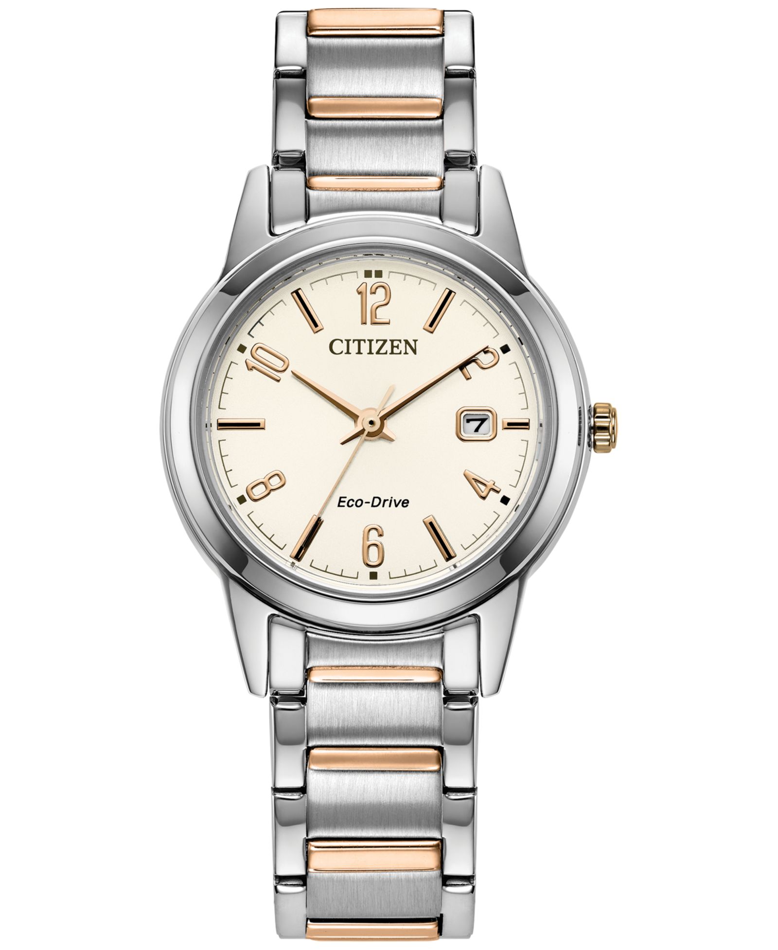 Часы Citizen Eco-Drive, двухцветные, нержавеющая сталь, 29mm