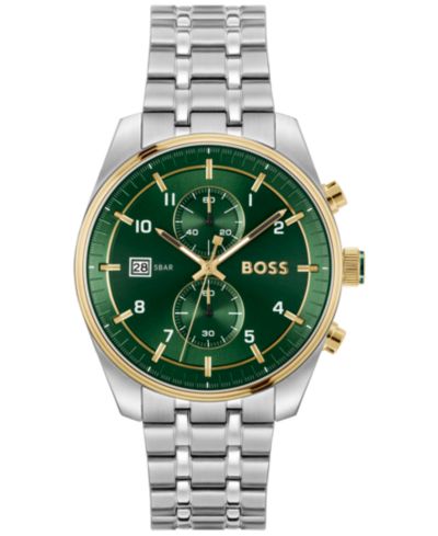 Мужские часы Hugo Boss Sky Traveler Quartz Fashion Chrono Stainless Steel 44mm