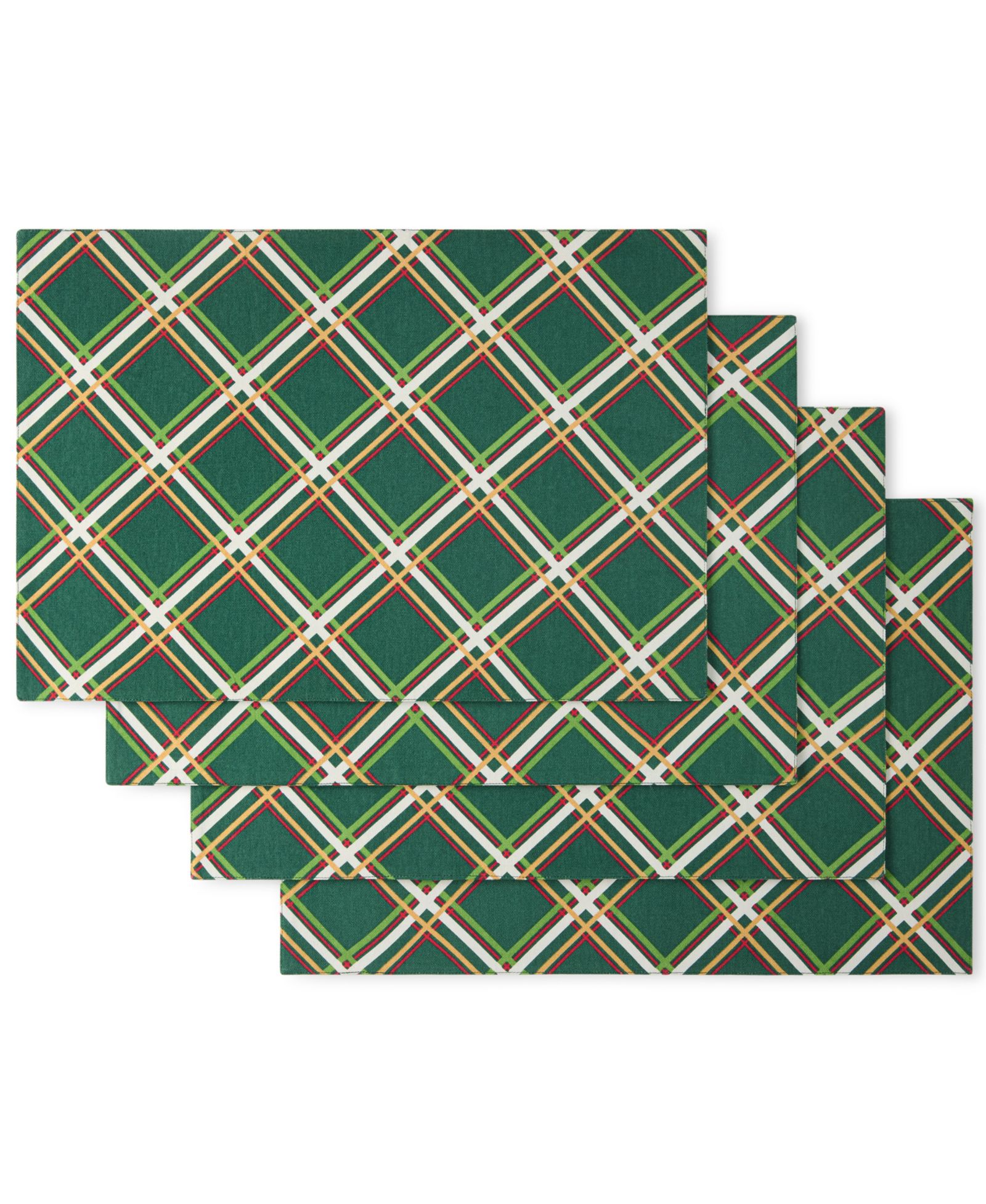 Набор из 4 подставочных салфеток kate spade new york Acrobat Plaid, 13" x 19"