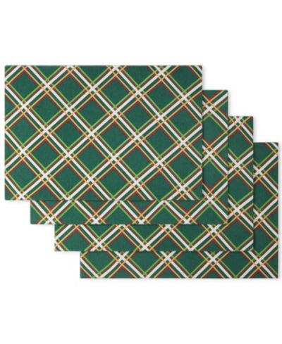 Набор из 4 подставочных салфеток kate spade new york Acrobat Plaid, 13" x 19"