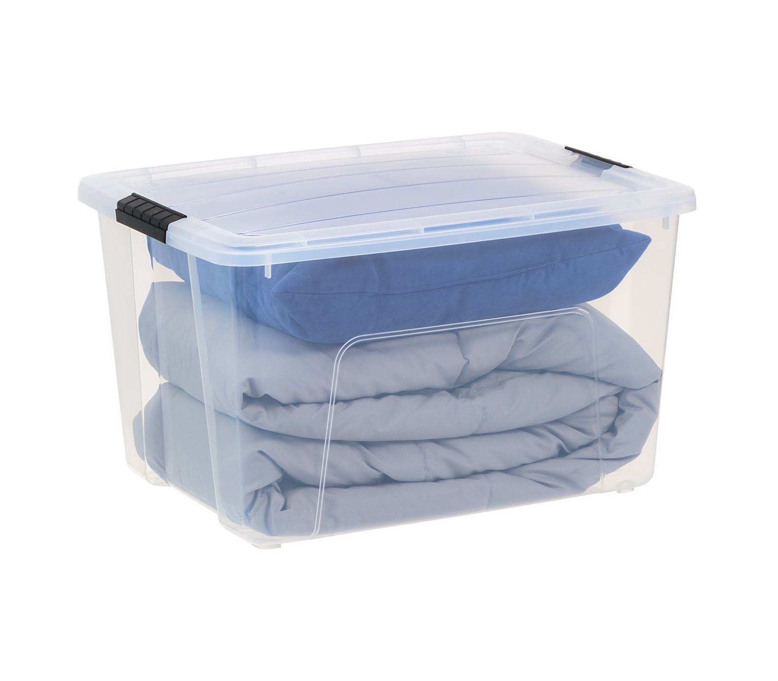 IRIS 60 Qt. Plastic Storage Bin with Lid, Stackable Storage Containers, Tote