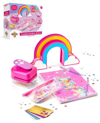 Geoffrey's Toy Box DIY Rainbow Confetti Station Sparkle Maker Kit, Created for Macy's
