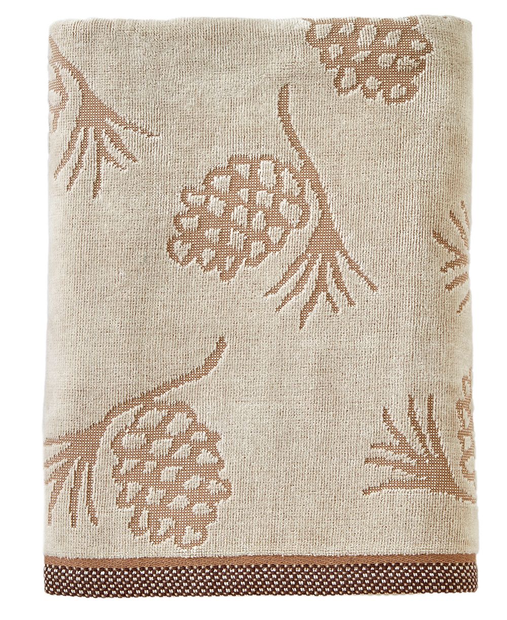 SKL Home Pinecone Jacquard Cotton Bath Towel, 25" x 50"