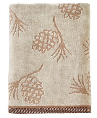 SKL Home Pinecone Jacquard Cotton Bath Towel, 25" x 50"