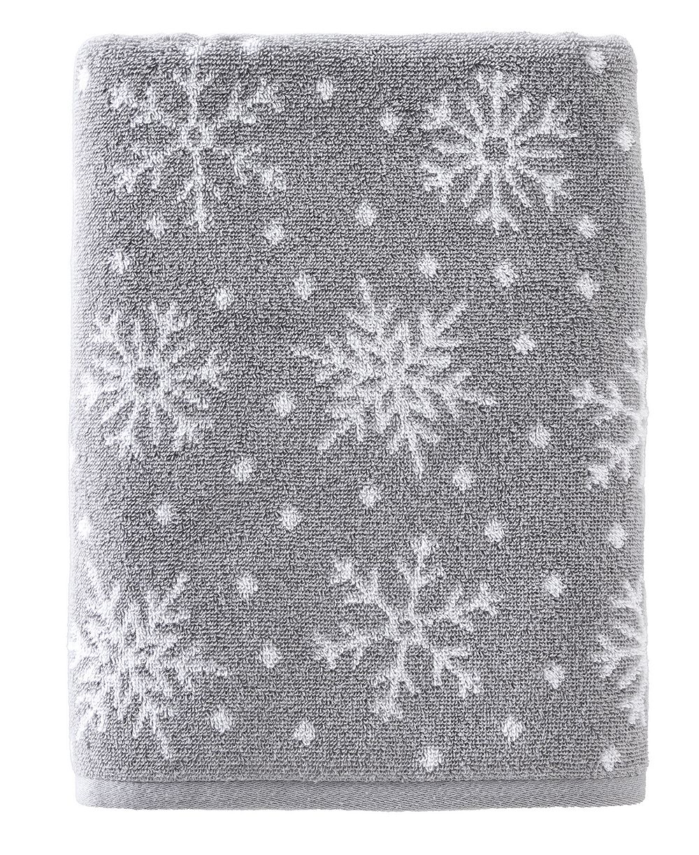 Полотенце для ванной SKL Home Scattered Snowflake Jacquard Cotton 25" x 50"