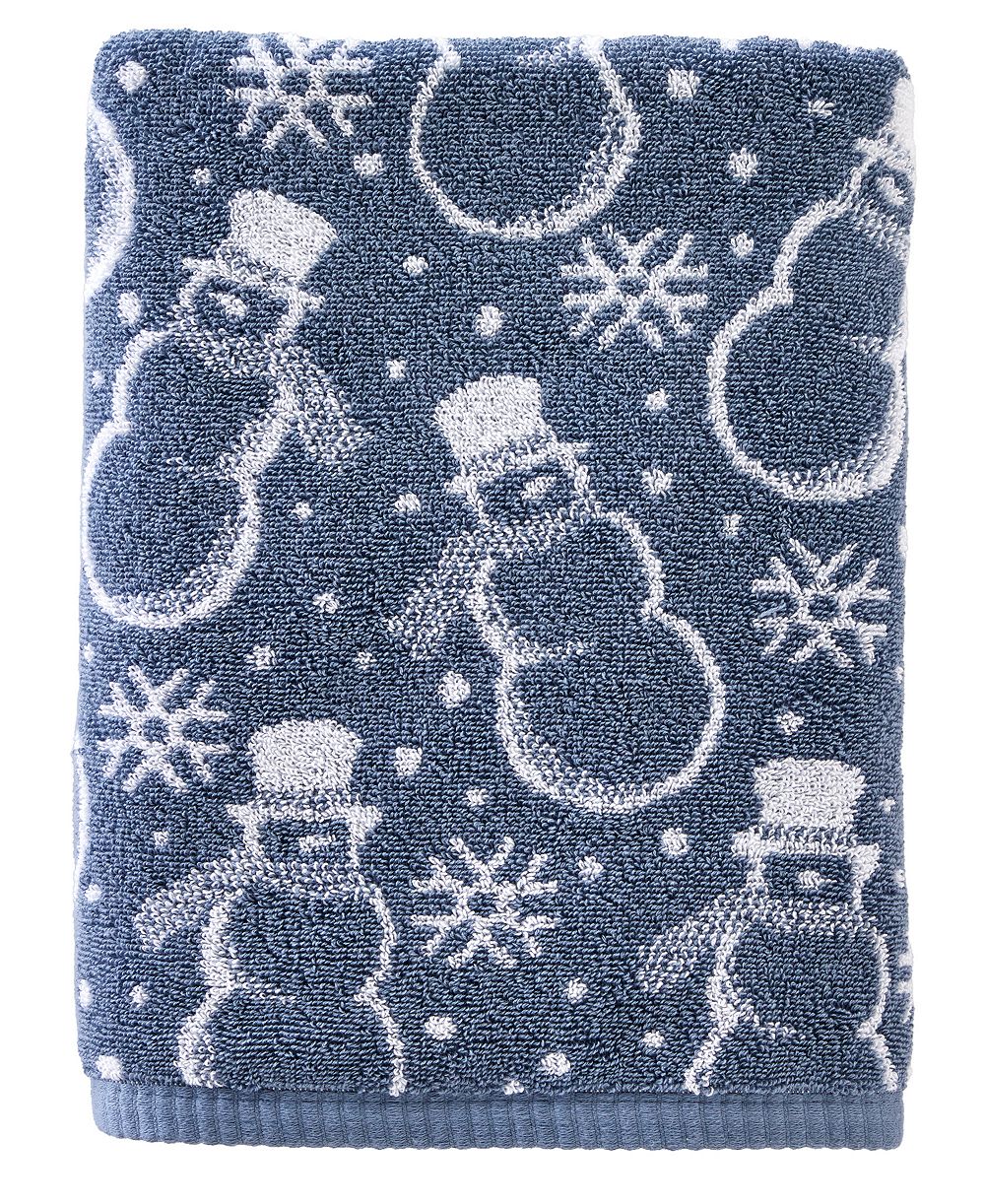 Полотенце для ванной SKL Home Top Hat Snowman Jacquard Cotton, 25" x 50"