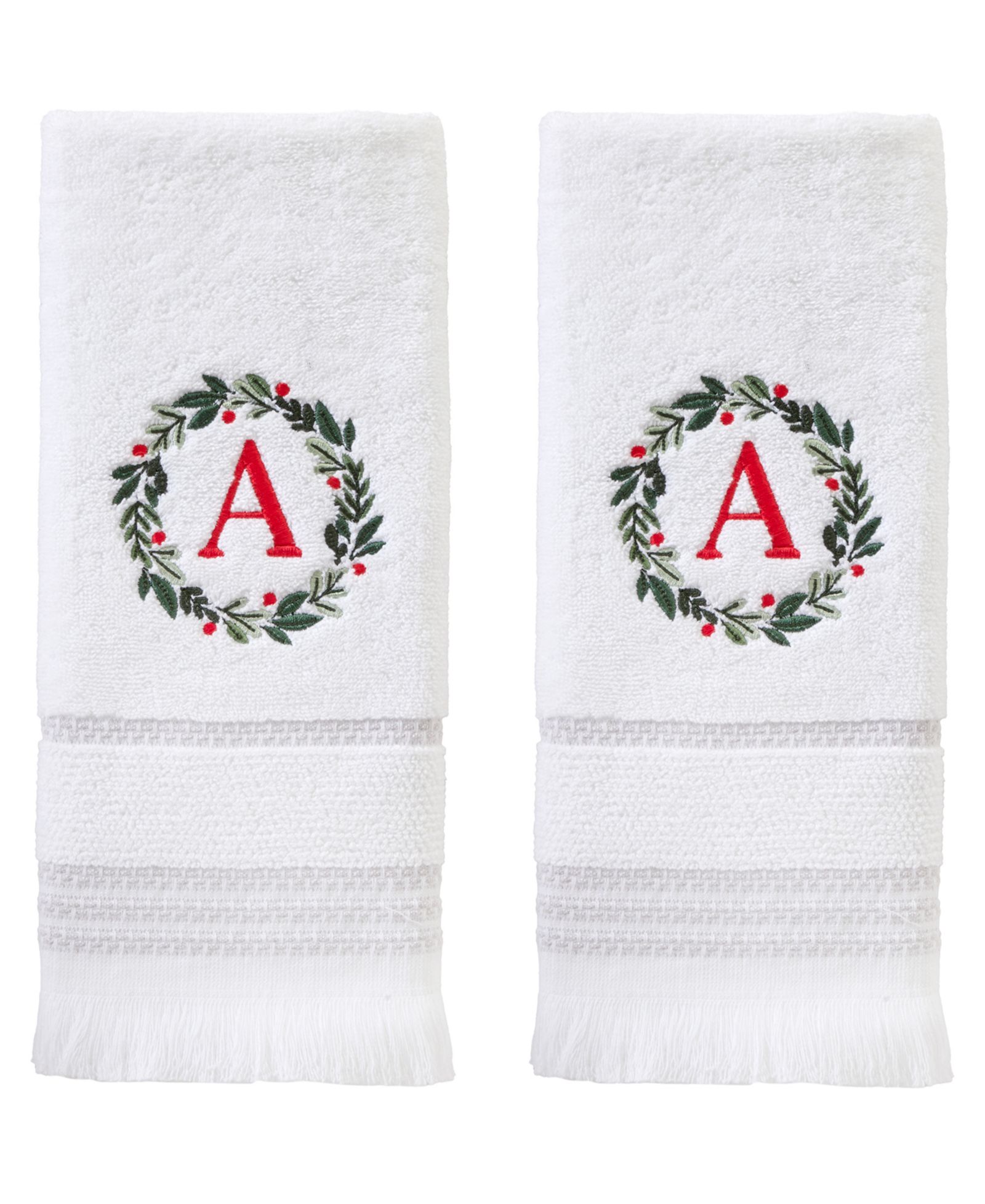Полотенце для рук SKL Home Wreath Monogram Cotton, 16" x 26"