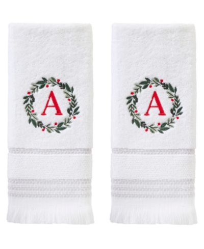 Полотенце для рук SKL Home Wreath Monogram Cotton, 16" x 26"