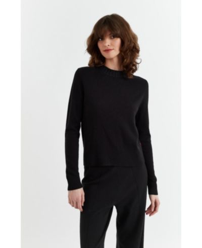 Chinti & Parker Women's Chinti and Parker Wool and Cashmere Cropped Sporty Sweater