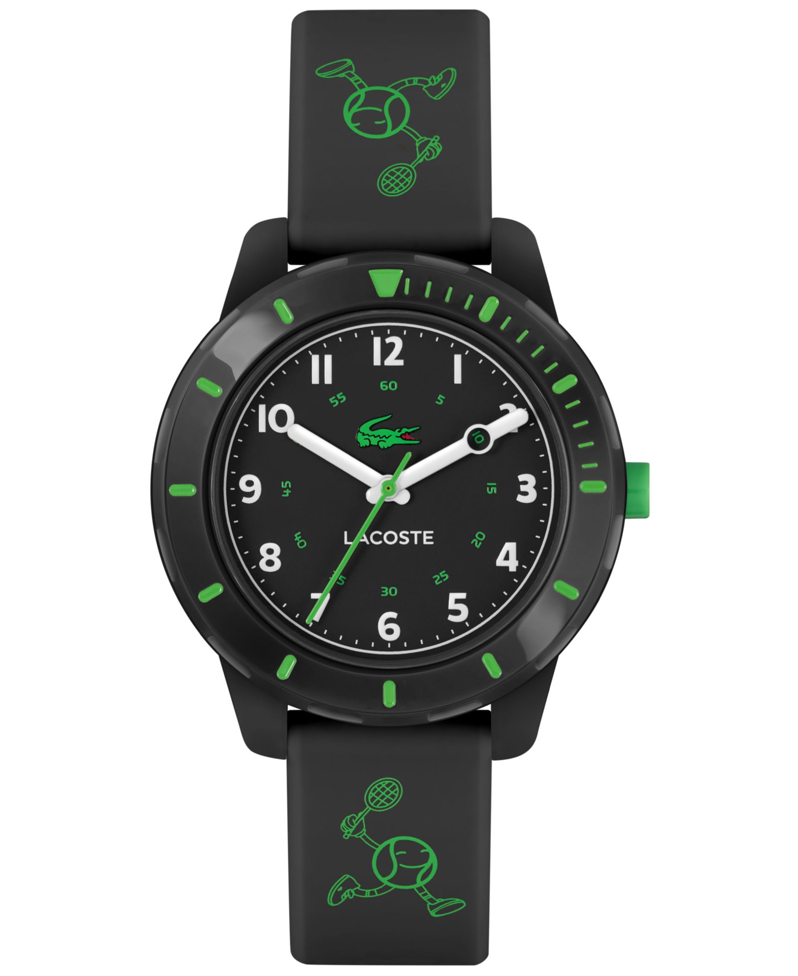 Детские часы Lacoste Mini Tennis Black Silicone Strap 34.5mm