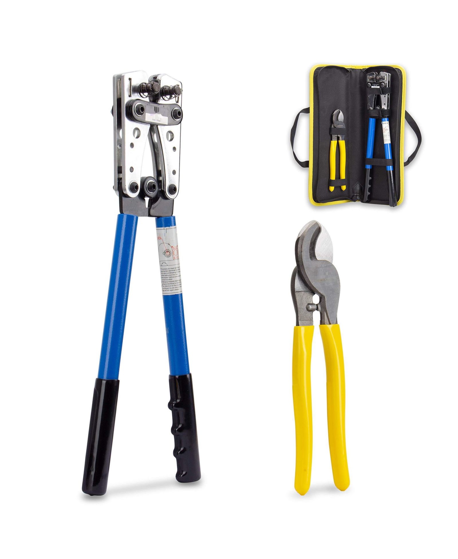 KOTTO Battery Cable Lug Crimper & Cutter Tool with Bag