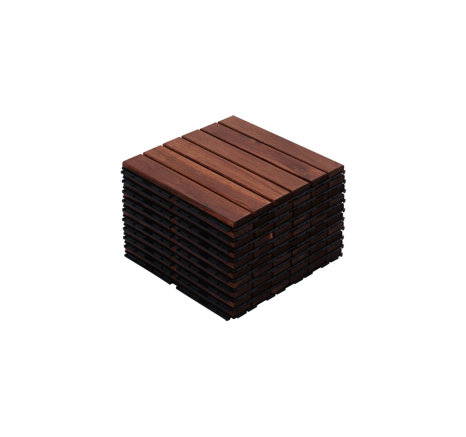 Streamdale Acacia Hardwood Deck Tiles Striped Pattern, Outdoor Flooring