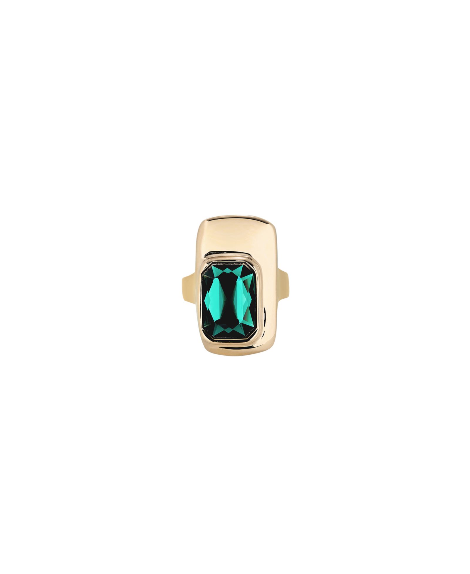 UNOde50 Green Faceted Crystal Ring
