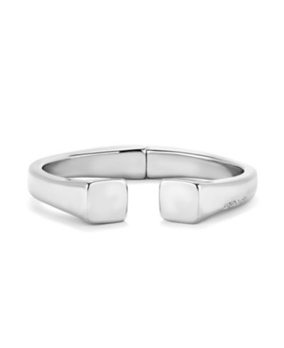 UNOde50 Metal Alloy Bracelet Plated in Sterling Silver with Smooth Square Ends