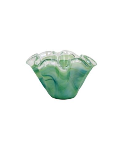 VIETRI Onda Glass Petite Ruffled Bowl, маленькая миска с рюшами