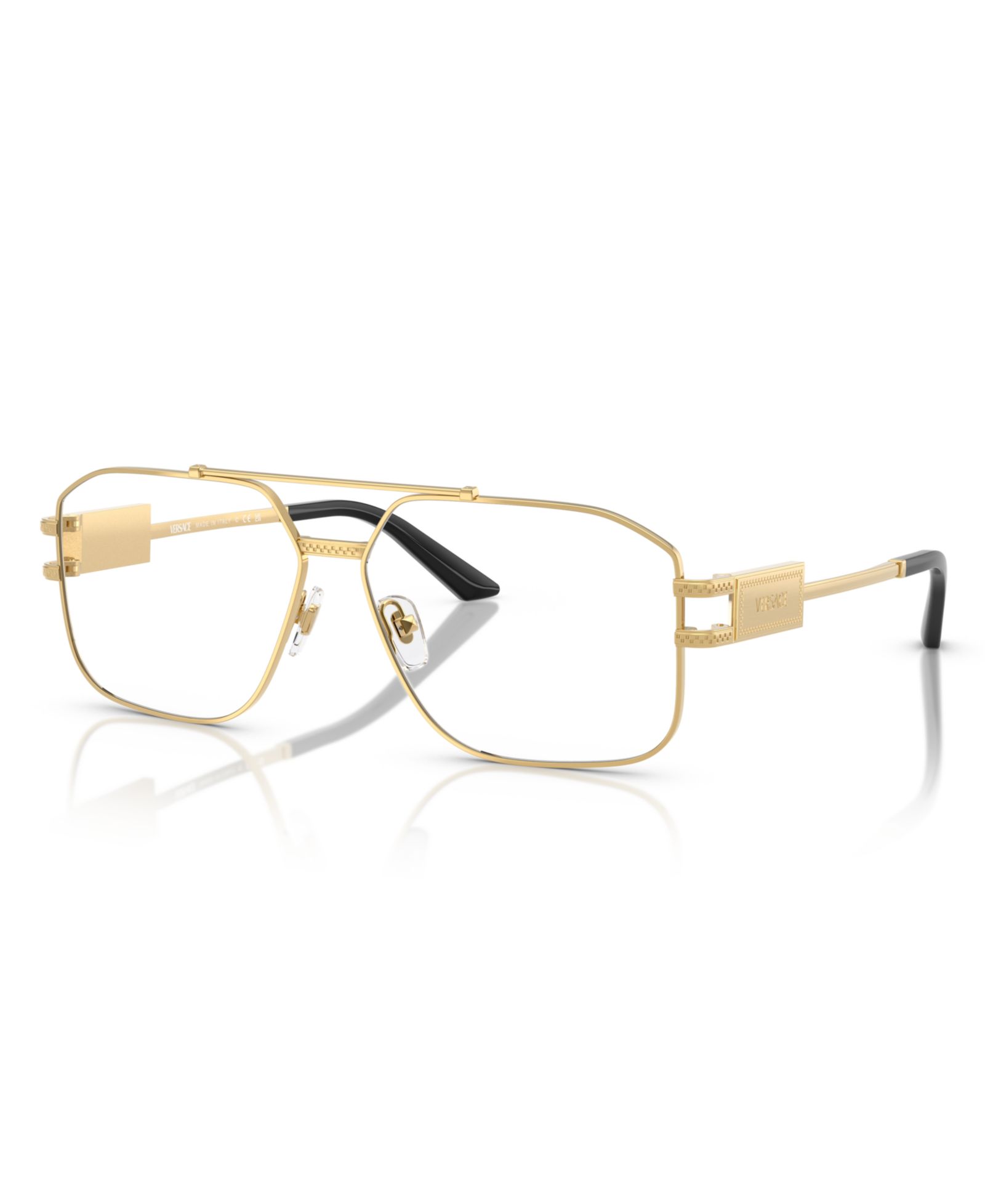Versace Man квадратные металлические очки VE1302