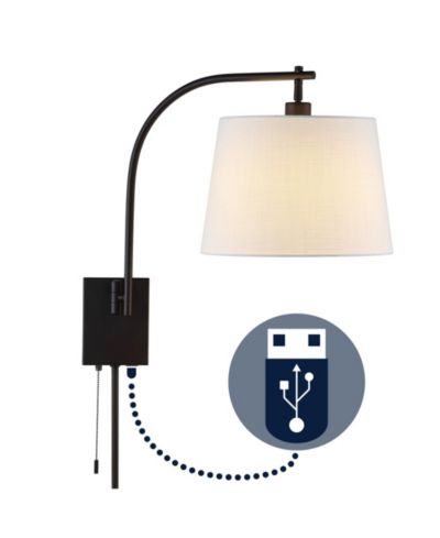 JONATHAN Y Gosling настенное бра Mid-Century Modern, LED Gooseneck Swing Arm, Oil Rubbed Bronze
